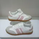 White with Pink Strips Sneakers